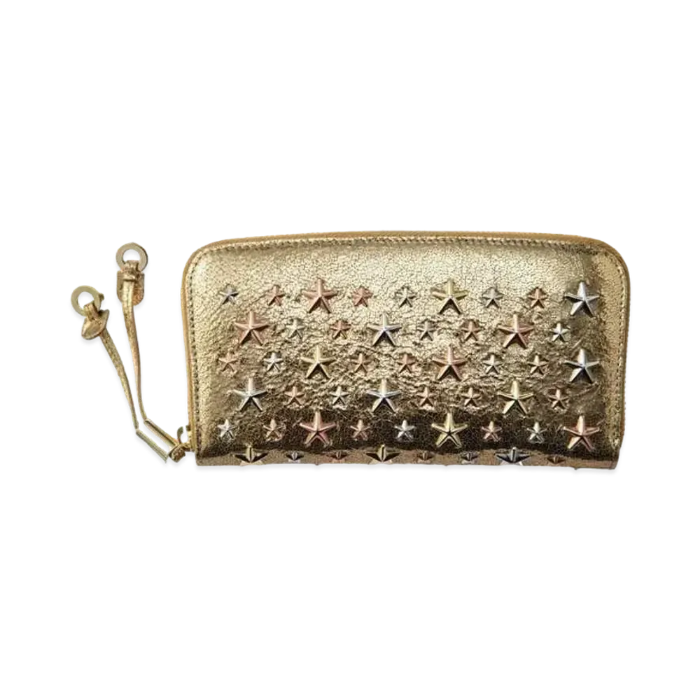 Jimmy Choo Philippa Star Studs Wallet "Gold"
