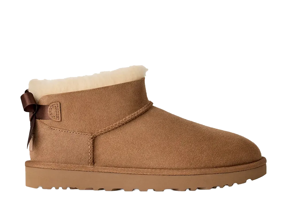 UGG Women's Ultra Mini Bailey Bow "Chestnut"