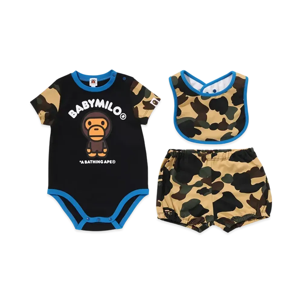 A BATHING APE 1ST Camo Baby Milo Baby Gift Set "Yellow"
