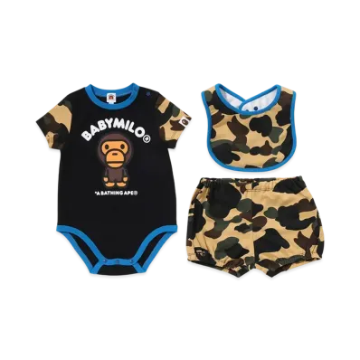 A BATHING APE 1ST Camo Baby Milo Baby Gift Set "Yellow"