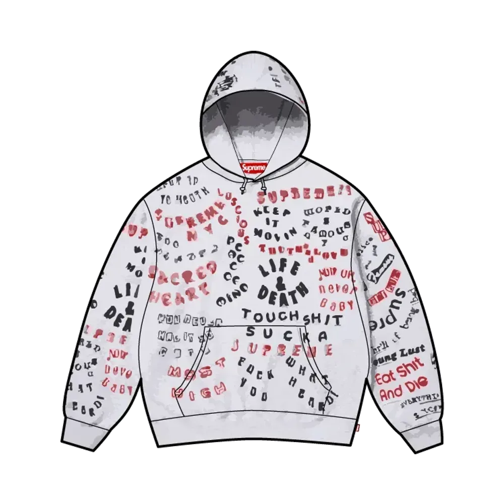 Supreme Too Deadly Hooded Sweatshirt "Ash Grey"