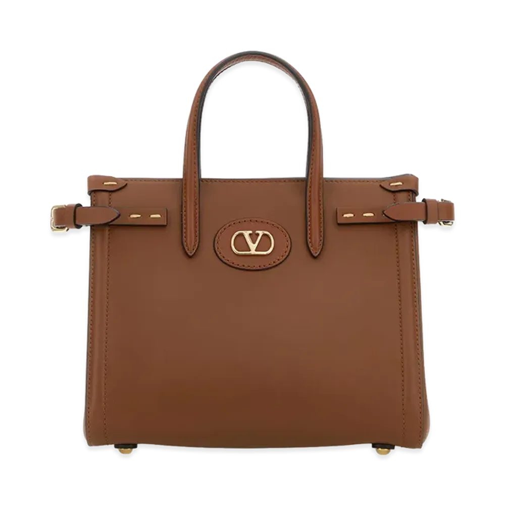 Valentino Women's Leather Antibes Handbag "Brown"