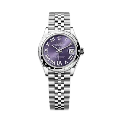 ROLEX Datejust 31mm Oystersteel & White Gold Diamond 278344RBR "Aubergine"
