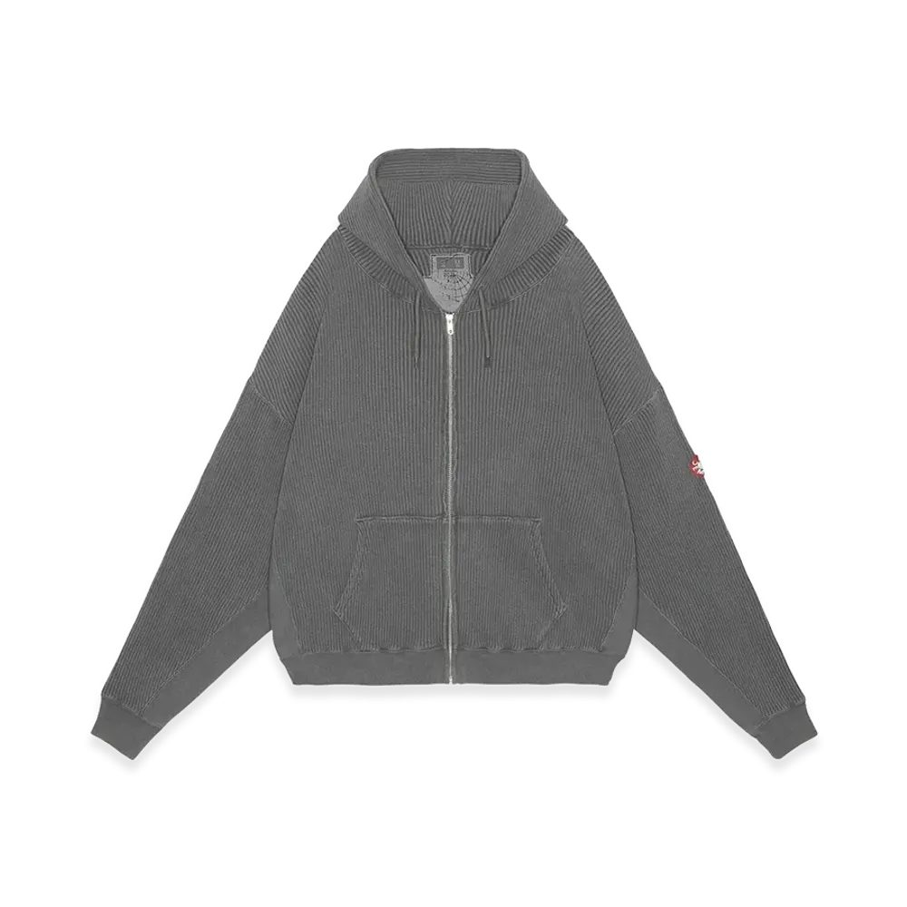 C.E. Overdye Wide Rib Cct Zip Hoody "Charcoal"