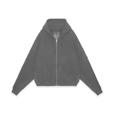 C.E. Overdye Wide Rib Cct Zip Hoody "Charcoal"