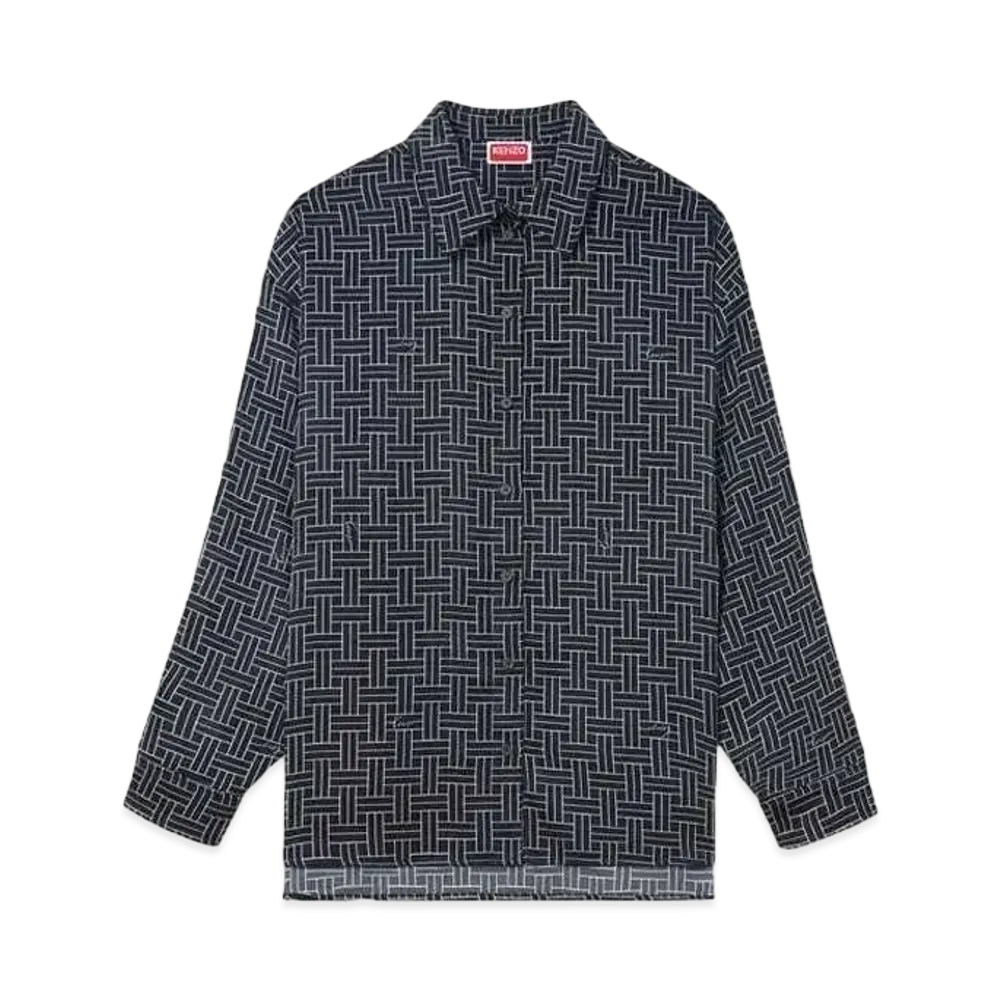KENZO 'WEAVE' Drop Shoulder Shirt "Black"