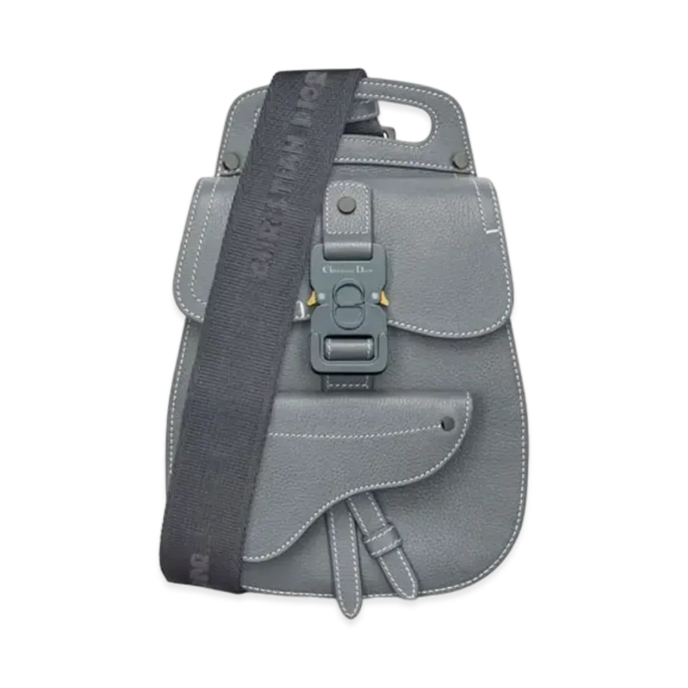 Dior Gallop Sling Bag Grained Calfskin "Deep Gray"