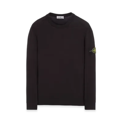 Stone Island 63750 Heavy Cotton Fleece Garment Dyed Crewneck Sweatshirt - 23SS "Black"