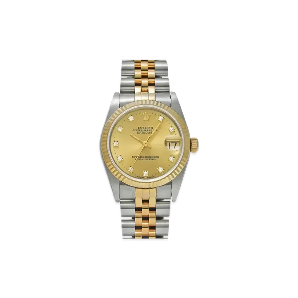 ROLEX Datejust 10P Diamonds "Champagne/Stainless Steel/Yellow Gold"