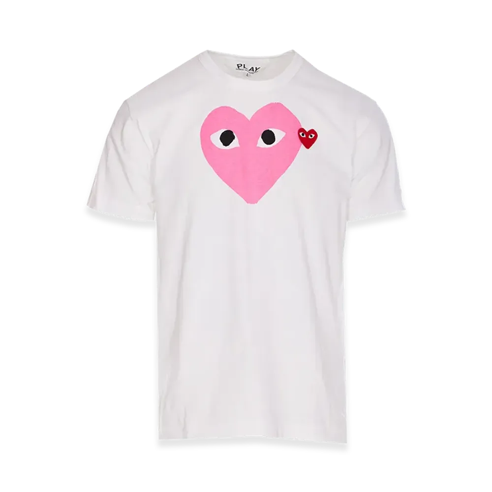 PLAY COMME des GARCONS Women's T-Shirts "White/Pink"