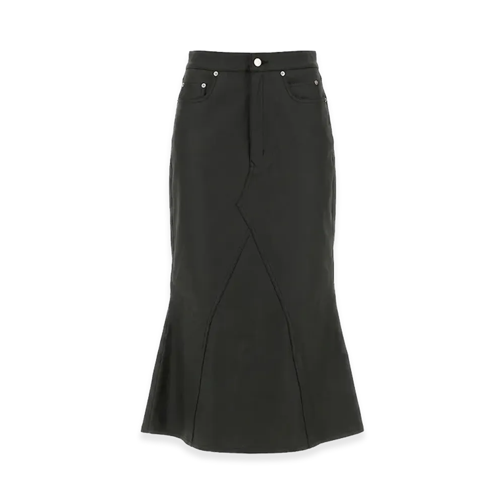 Rick Owens Women's Denim Skirt "Black"