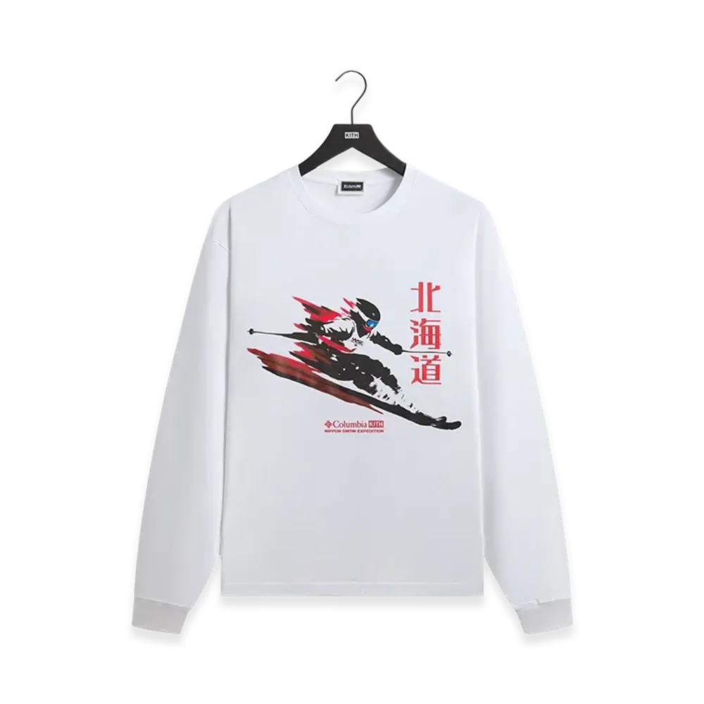 Kith x Columbia Skier Vintage Long Sleeve Tee "White"