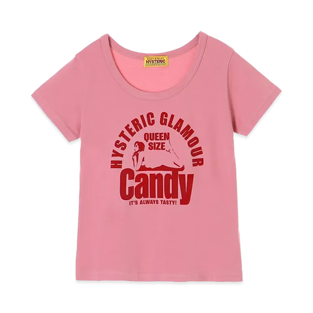HYSTERIC GLAMOUR Women's Queen Size Candy Baby Tee "Pink"