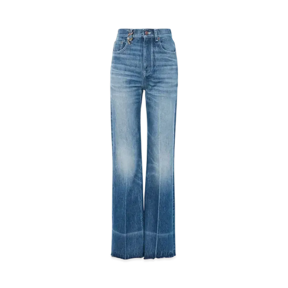 Chloe High-Rise Bootcut Jeans In Denim "Ocean Blue"