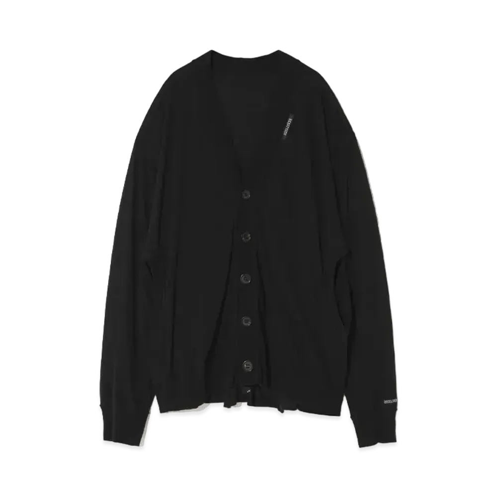 UNDERCOVER 24SS Cotton T-Shirt Custom Cardigan "Black"