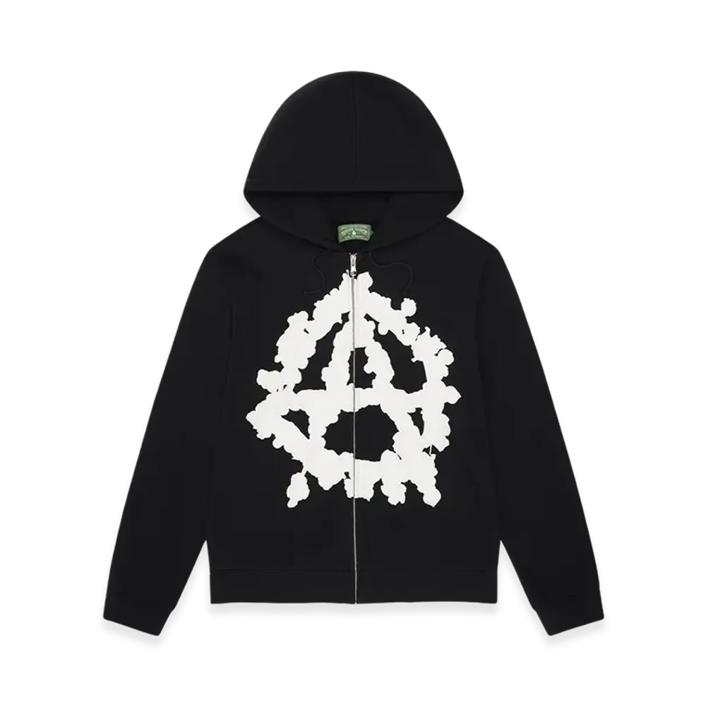 DENIM TEARS Anarchy Zip Hoodie "Black"