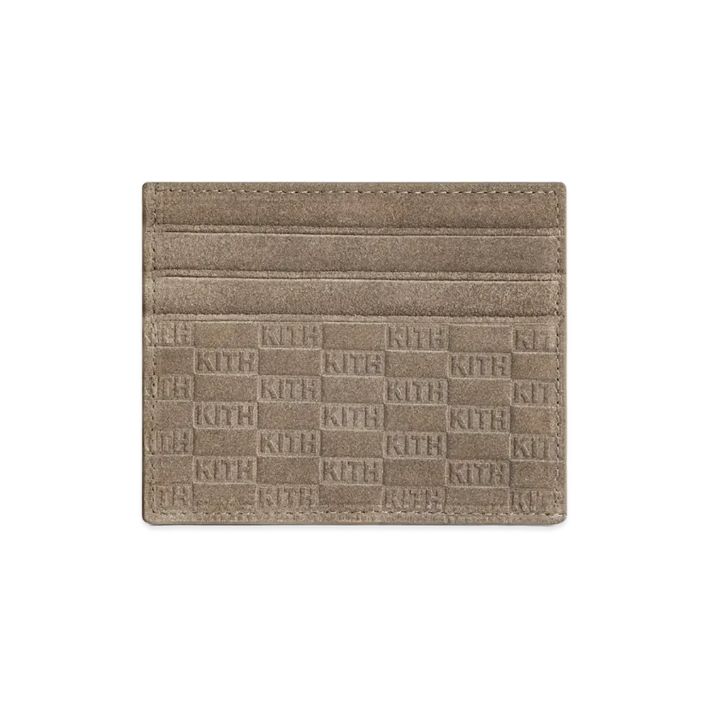 Kith Monogram Suede Cardholder "Java"