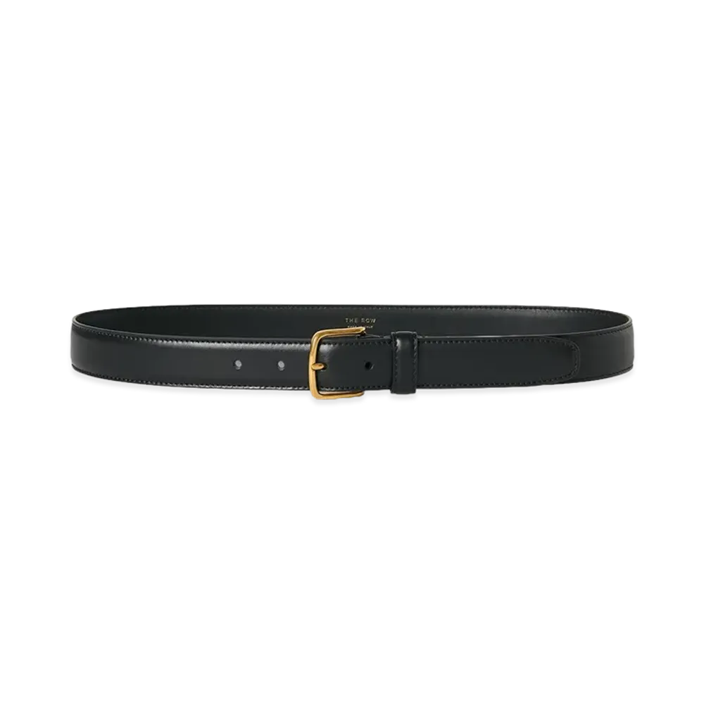 The Row Classic Leather Belt "Black"