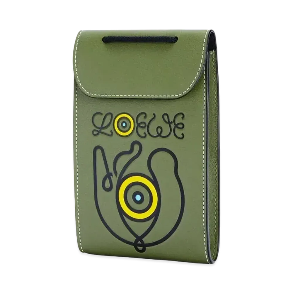 LOEWE Neck Pocket In Classic Calfskin "Khaki Green"
