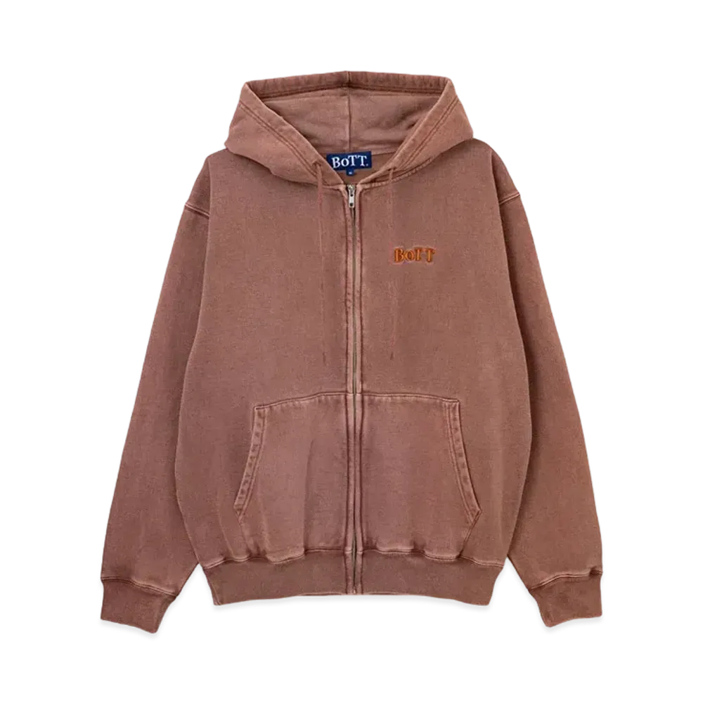BoTT Pigment Dyed Zip Hoodie "Brown"