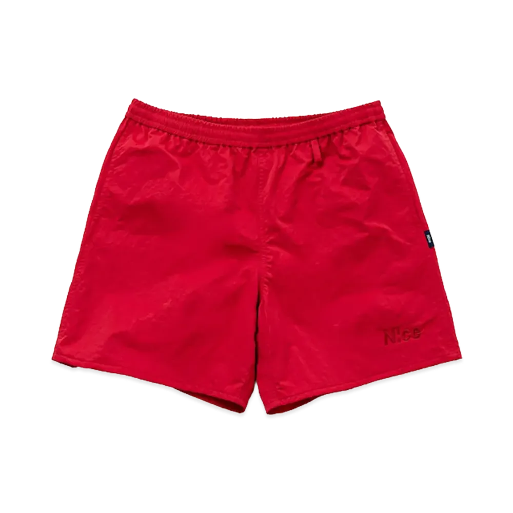 N!ce Nylon Half Pants "Red"