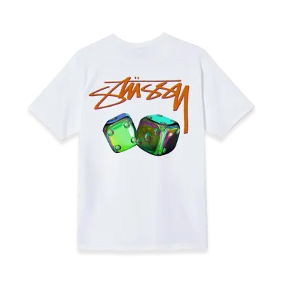 Stussy Iridescent Dice Tee "White"