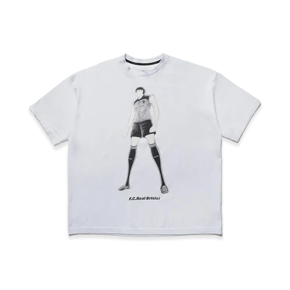 F.C.Real Bristol x Captain Tsubasa Kojiro Hyuga On The Front Baggy Tee "White"