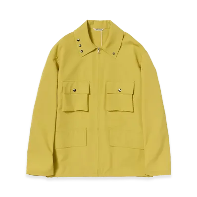 AURALEE Wool Max Canvas Blouson "Mustard Yellow"
