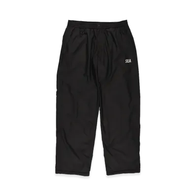 WIND AND SEA Warm Up Pants With Fishingnet Recycle Material "Black"