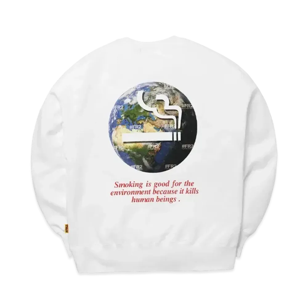 FR2 Earth Friendly Crew neck Sweat "White"