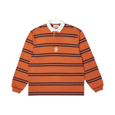 PALACE Stripe Rugby "Orange / Navy"
