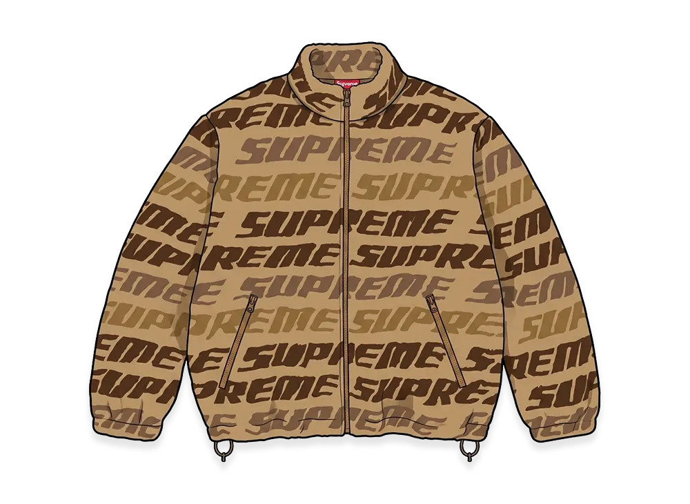 Supreme Repeat Jacquard Fleece Jacket "Tan"