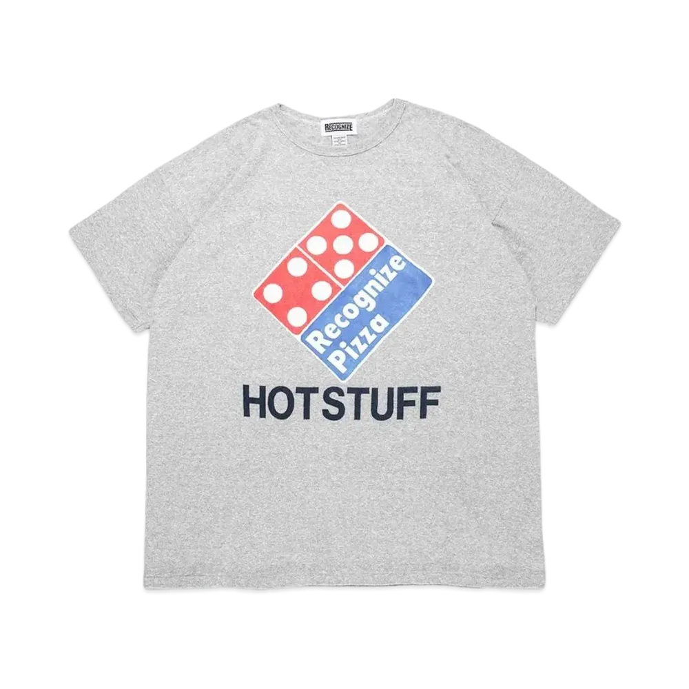 RECOGNIZE PIZZA HOT STUFF TEE "M.GRAY"