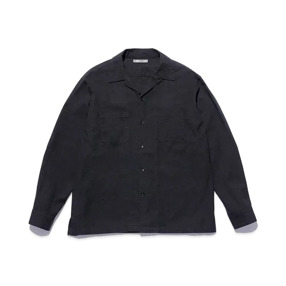 MINEDENIM 506 Chambray Open Collar L/S SH "Black"