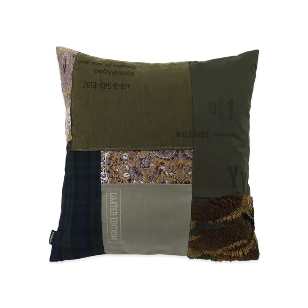 WILDSIDE YOHJI YAMAMOTO Harajuku Limited Edition Patchwork Cushion "Multi"