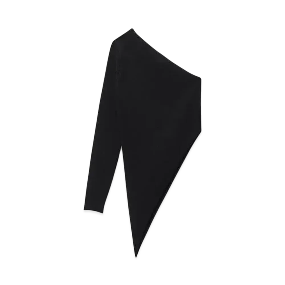 Alexander Wang Asymmetric Long Sleeve Top "Black"