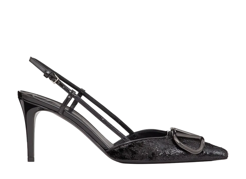 Valentino Garavani Women's Black Fabric Vlogo Pumps "Black"