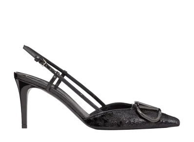 Valentino Garavani Women's Black Fabric Vlogo Pumps "Black"