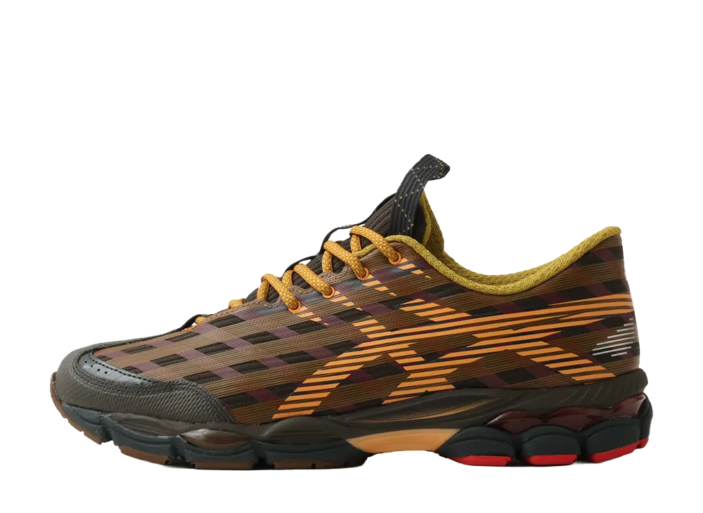 Kiko Kostadinov Studio ASICS US8-S GEL-SJ33 "Black Coffee/Orange Lily"
