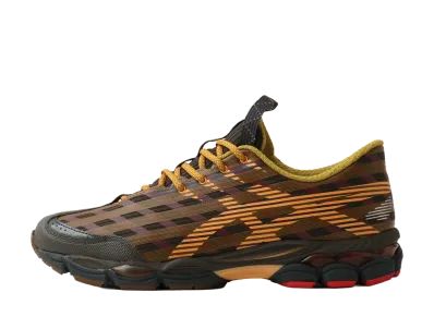 Kiko Kostadinov Studio ASICS US8-S GEL-SJ33 "Black Coffee/Orange Lily"