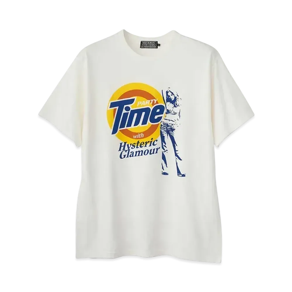 HYSTERIC GLAMOUR Party Time T-Shirt "White"