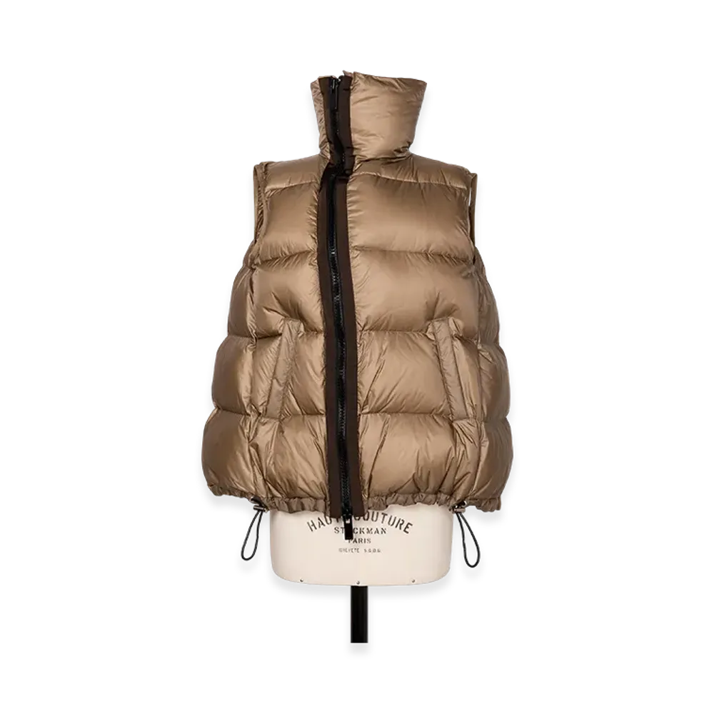 sacai Puffer Vest "Dark Beige"
