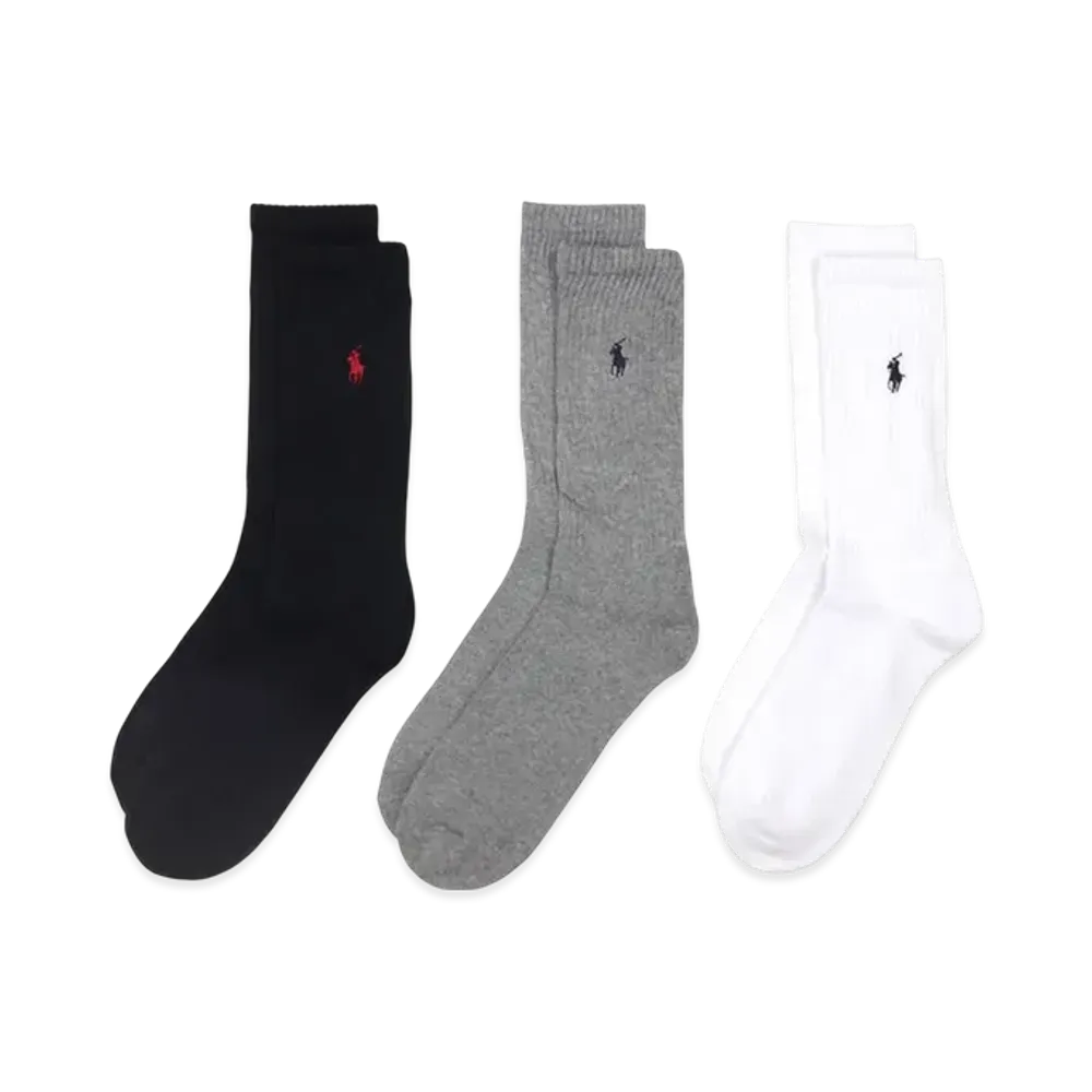 Polo Ralph Lauren 3 Pack Classic Foot Crew Polo Socks "Mix"