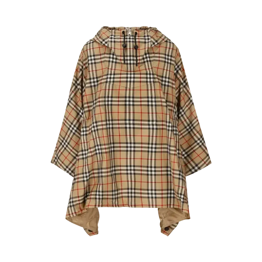 Burberry Check Hooded Poncho "Archive Beige"