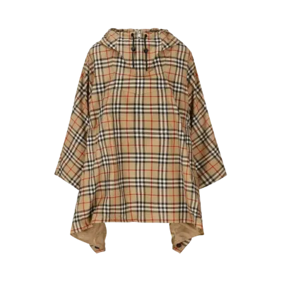 Burberry Check Hooded Poncho "Archive Beige"