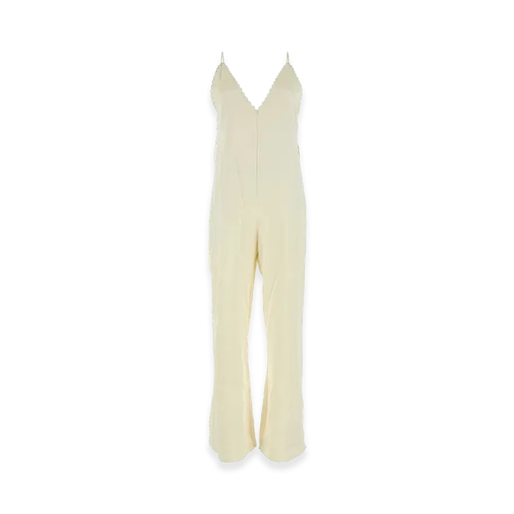 Jil Sander Women's Satin Jumpsuit "Ivory"
