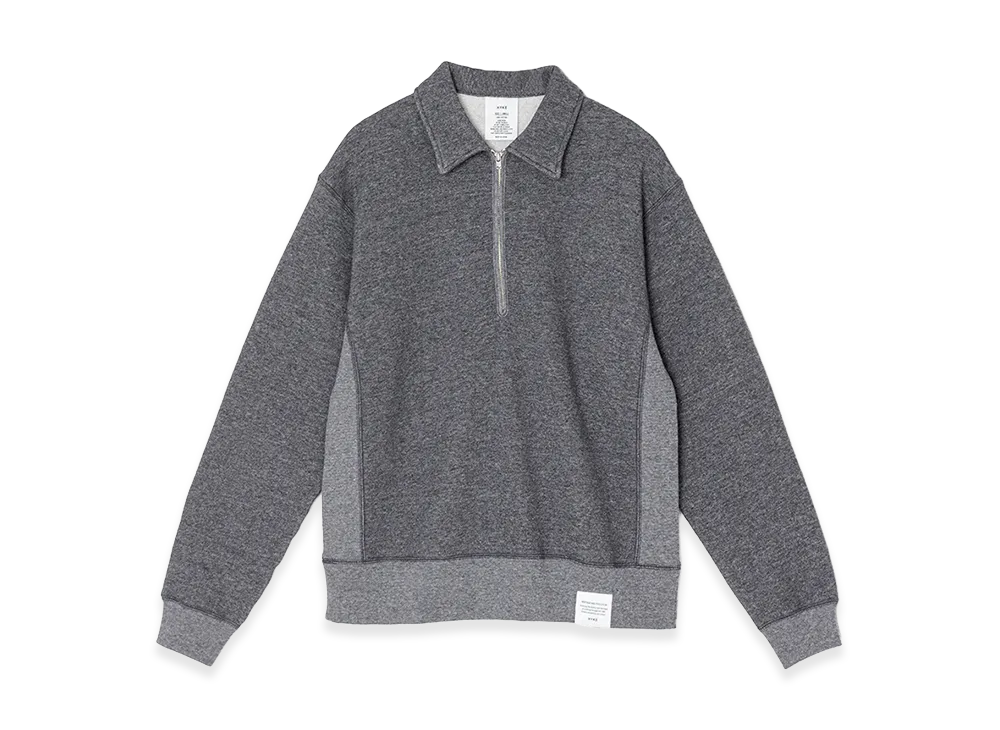 HYKE Collared Sweat Shirt "Charcoal"