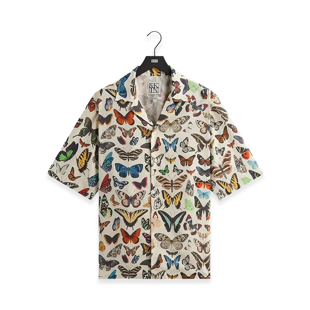 Kith &Kin Butterfly Archive Thompson Camp Collar Shirt "Sandrift"
