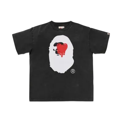 A BATHING APE x EMOTIONALLY UNAVAILABLE Ape Head Tee "Black"