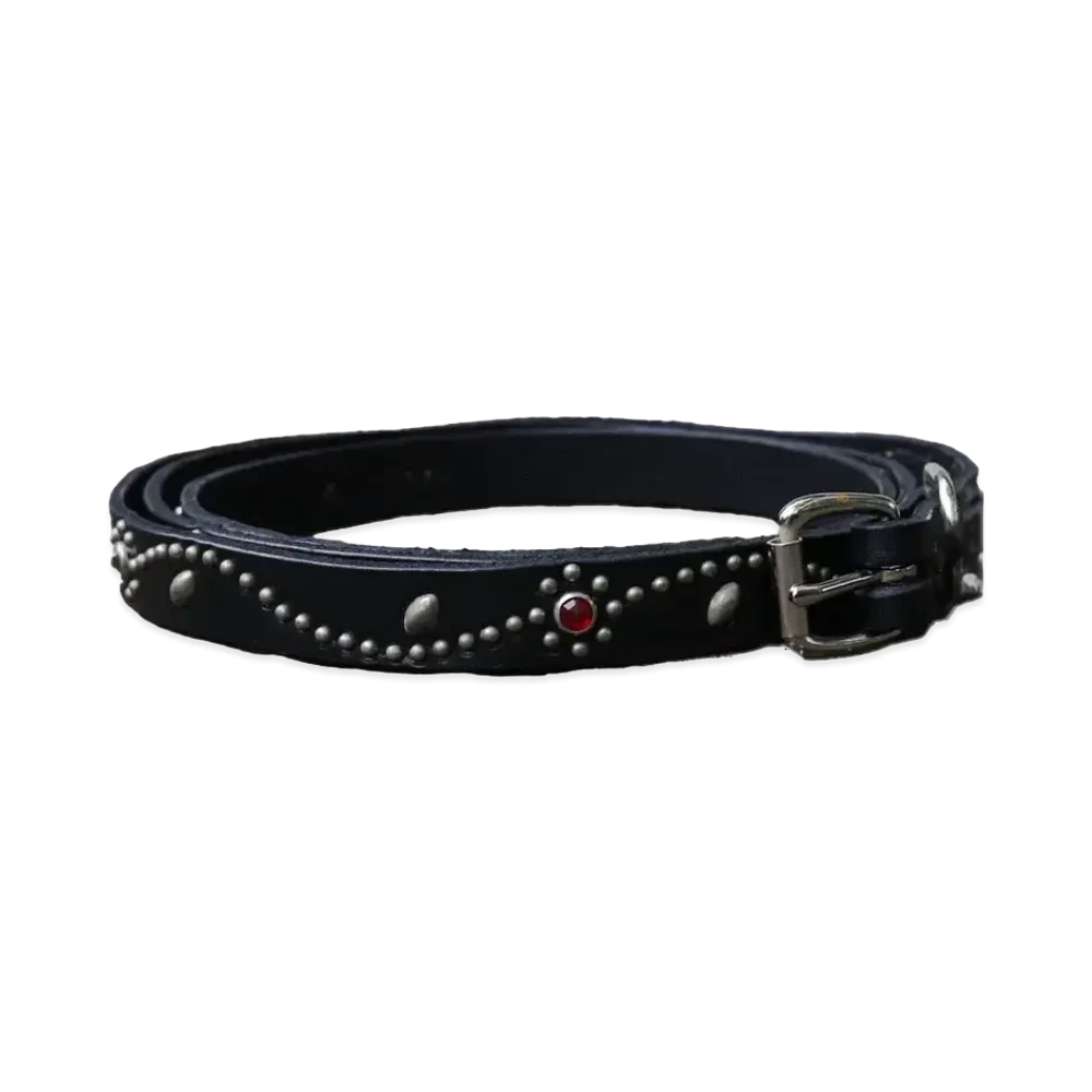 SAPEur x HTC Narrow Flower Belt "Black"